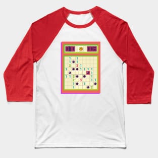 Minesweeper Vector Baseball T-Shirt